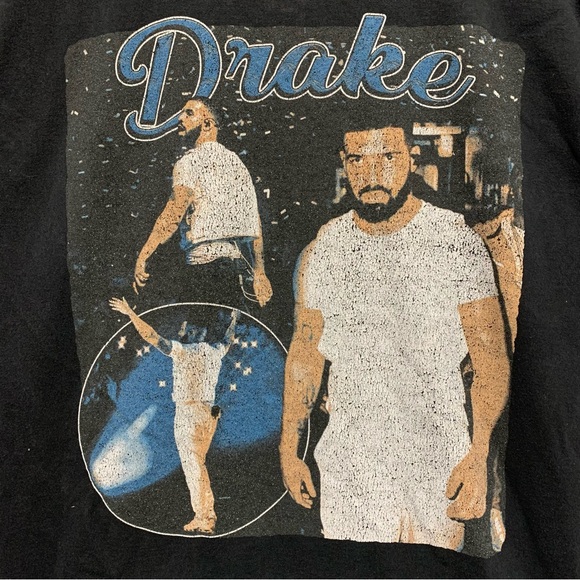 Hanes Drake Certified Lover Boy Graphic Tee Black Size Large Cotton Unisex - Picture 6 of 7